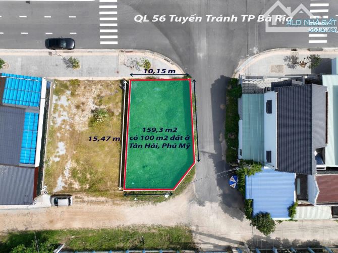 BÁN ĐẤT 3 MẶT TIỀN ĐƯỜNG TRUYẾN TRÁNH QL56 TP. BÀ RỊA NGANG 10M GIÁ TỐT - 1