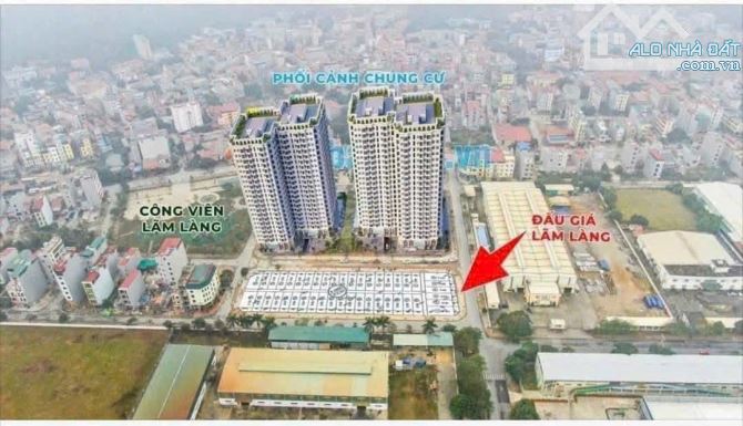 Bán lô góc đấu giá lãm làng nhìn nhà ở xã hội DT 108m, MT7m, Hướng TB&TN, Giá 10,5 tỷ - 1