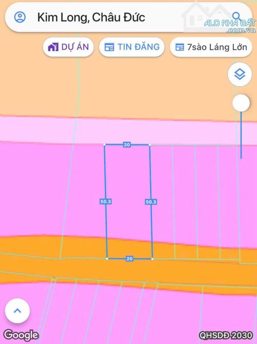 Bán 20x50 có 100tc đất Kim Long, huyện Châu Đức, BRVT. - 2