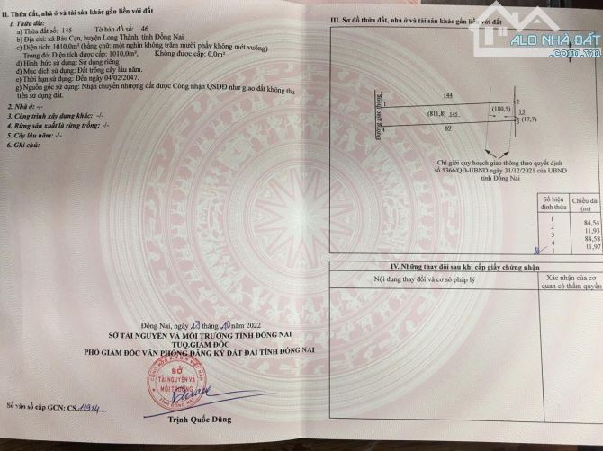 Bán 1 sào nay ấp 1 bàu cạn giá mềm cho nhà đàu tư - 2