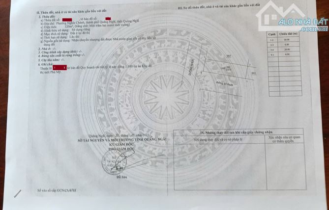 BÁN ĐẤT NỀN CHÍNH CHỦ MẶT TIỀN LÝ THƯỜNG KIỆT – NGHĨA CHÁNH, QUẢNG NGÃI - 3
