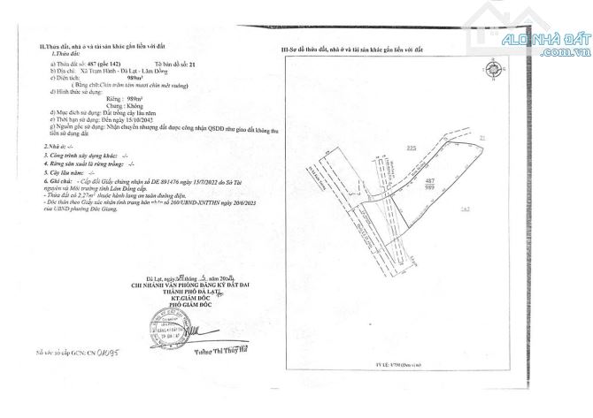 989m2 đất qh thổ cư mặt tiền Ql20 tại Trạm Hành- Đà Lạt. Giá 13,2 tỷ - 5