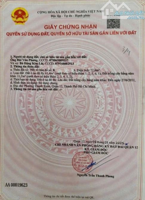 Bán lô đất Thạnh Xuân 52, phường Thạnh Xuân, Quận 12 - 6