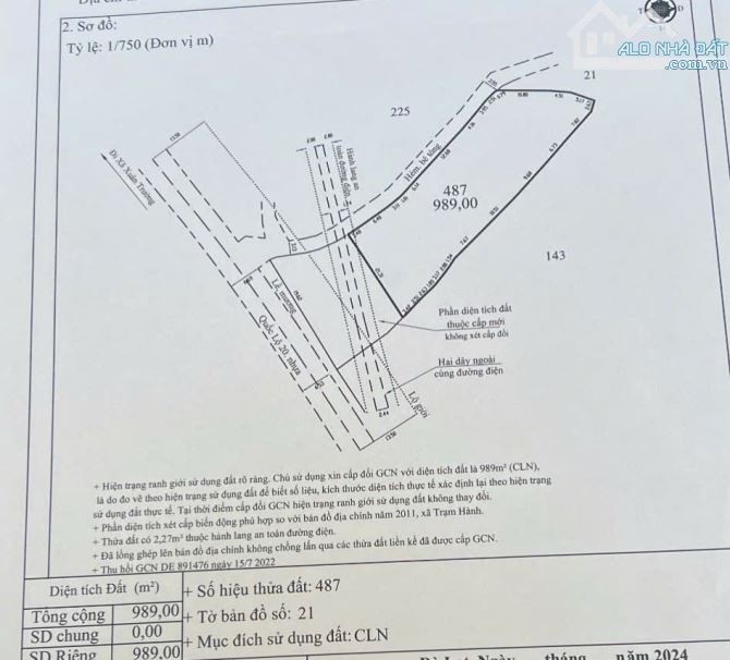 989m2 đất qh thổ cư mặt tiền Ql20 tại Trạm Hành- Đà Lạt. Giá 13,2 tỷ - 6