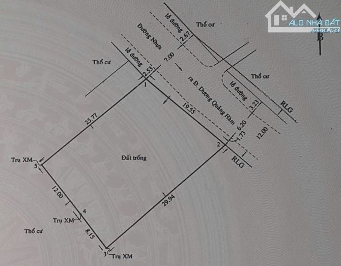 BÁN LÔ ĐẤT LỚN VỊ TRÍ ĐẸP ĐƯỜNG BÀN CỜ KHU VỰC XÂY ĐƯỢC CAO TẦNG - 1