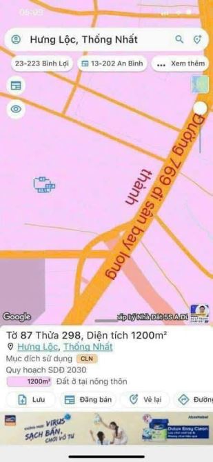 tiền cần bán gấp lô đất ơ Hưng Lộc-thống nhất-Đồng Nai - 1