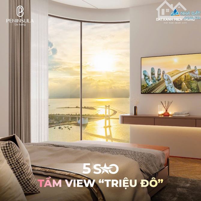 BÁN CĂN HỘ 2PN - 61,8 m2  RẺ NHẤT GIỎ HÀNG PENINSULA - GIÁ 3,2 TỶ BÀN GIAO FULL NỘI THẤT - 1