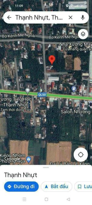 cần bán lô đất thổ cư cách quốc lộ 100m ấp bình Tây; Xã Thạnh nhựt, Gò Công Tây, TG - 1