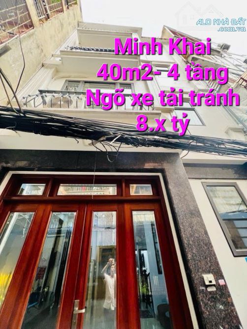 Bán nhà Minh Khai 40m2-4t, mặt ngõ ô tô tải tránh, kinh doanh đỉnh giá siêu rẻ 8.x tỷ - 1