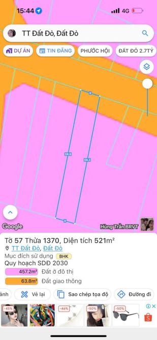 Còn duy nhất lô dt nhà vườn 521m2-thị trấn Đất Đỏ. 💰Chỉ 1 tỷ 950. Cách biển 7km - 2