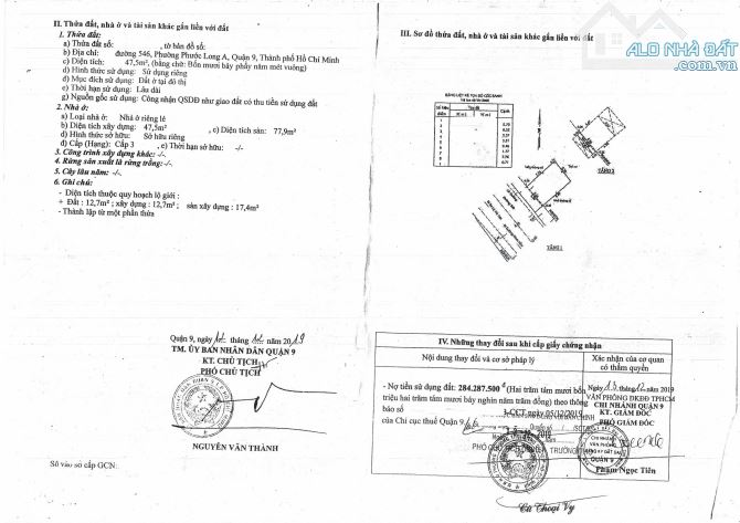 Bán gấp nhà 1 trệt 1 lầu mặt tiền - đang cho thuê 9tr/th - đường 546 - P. Phước Long A - 4 - 3