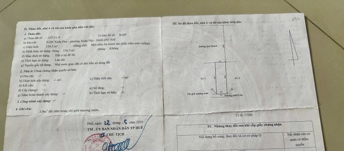 Bán đất 136,5m2 mặt tiền đường Hoàng Lanh, KQH Xuân Phú, bên cạnh Khu hành chính TP Huế - 4