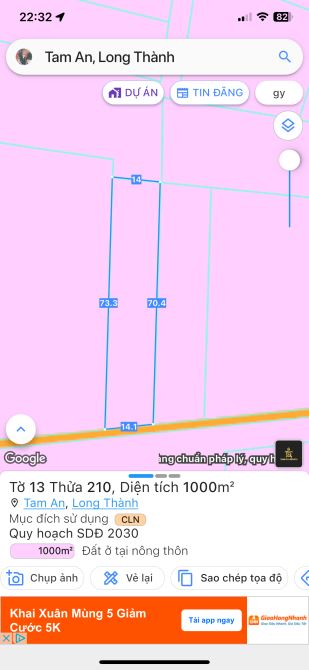 Bán 1 sào tam an giá cực kì mềm chỉ 2 ty2 cả lô