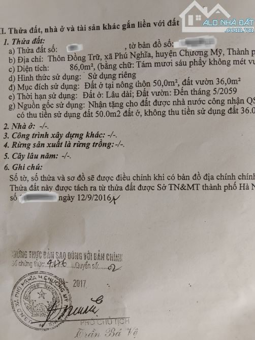 Lô góc trục chính xe tải tránh 86m sát KCN Phú Nghĩa, chỉ 2,x tỉ