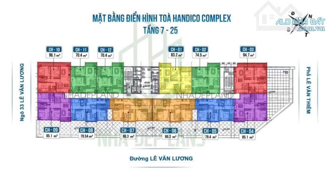 Bán xuất mua ngoại giao căn hộ 33 Lê Văn Lương Handico Complex, chỉ từ 83tr/m2, 2PN, 3PN - 10