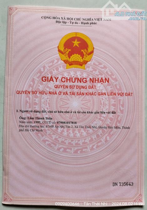 ĐẤT ĐẸP - GIÁ TỐT - Vị Trí Đắc Địa Tại Xã Tân Phú Trung, Huyện Củ Chi, TPHCM - 1