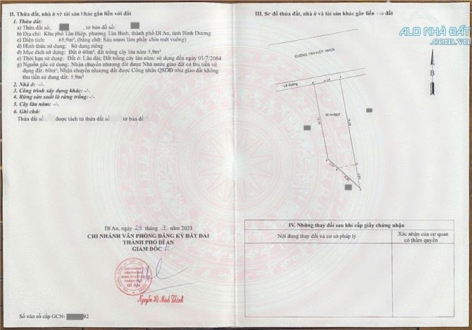 1,8Tỷ TL🔥Bán đất MT đường Tân Hiệp 65,9m2, p.Tân Bình, Tp.Dĩ An - 4