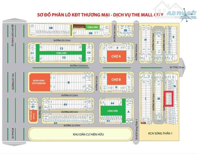 Bán đất 5x22m, đường N4 KDC Thanh Lễ p. Dĩ An gần Vincom 550, thổ cư 100% - 5