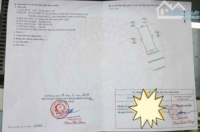 BÁN  CĂN NHÀ 3 TẦNG GIÁ CỰC HIẾM TẠI SỞ DẦU, HỒNG BÀNG. - 5