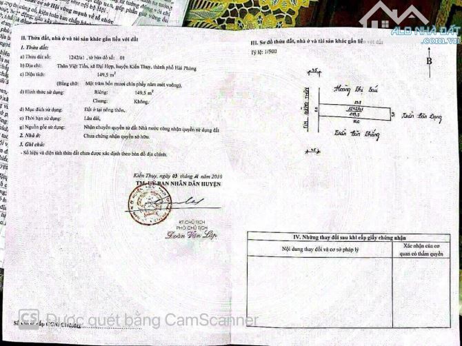 Chính chủ gửi bán lô đất ở làng kiều thôn Việt Tiến - Đại Hợp - Kiến Thụy - 6