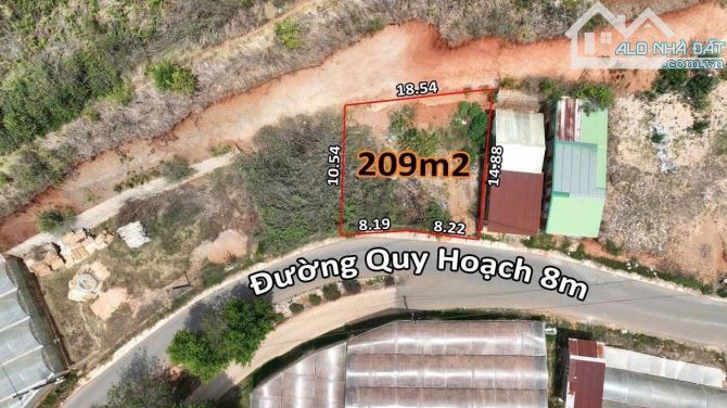 208m2 đất thổ cư, đường Đa Lộc, Xuân Thọ- Đà Lạt, cách Ql 400m, giá 4,5 tỷ