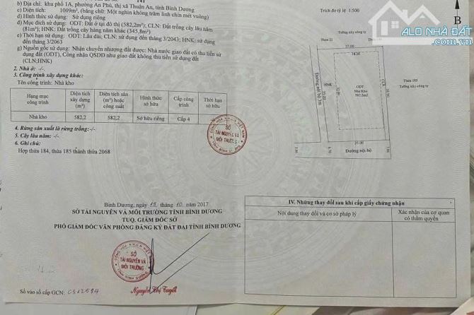 Bán xưởng An Phú - Tp.Thuận An. DT 1009m2 - 2