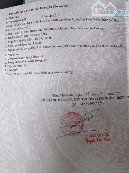 Lô góc 2 mặt tiền đường Hà Văn Chúc - Phan Đình Giót KQH Bàu Vá - Thuỷ Xuân - TP Huế. - Di - 3