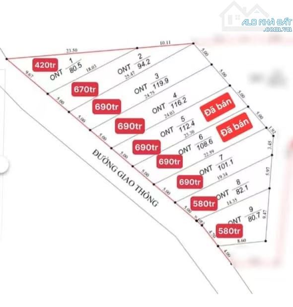 bán đất nền thổ cư ấp 7 sông trầu trảng bom - 1