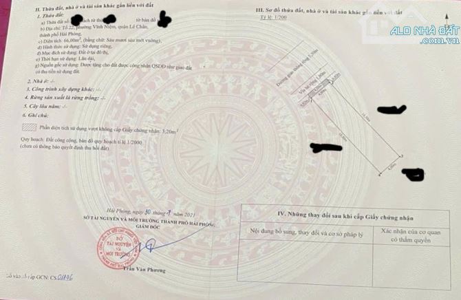 Bán đất mặt đường Vĩnh Cát - Lê Chân, 66m, đường 10m, Giá 4.1 tỉ - 3
