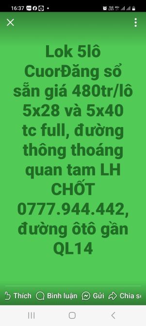 BÁN ĐẤT NHÀ VUÔNG 214M² 6X26 TC50 ĐƯỜNG BÊ TÔNG Ô TÔ VI VU  GẦN MỌI TIỆN ÍCH XÃ HỘI - 6