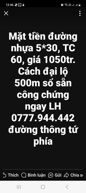 BÁN ĐẤT NHÀ VUÔNG 214M² 6X26 TC50 ĐƯỜNG BÊ TÔNG Ô TÔ VI VU  GẦN MỌI TIỆN ÍCH XÃ HỘI - 8