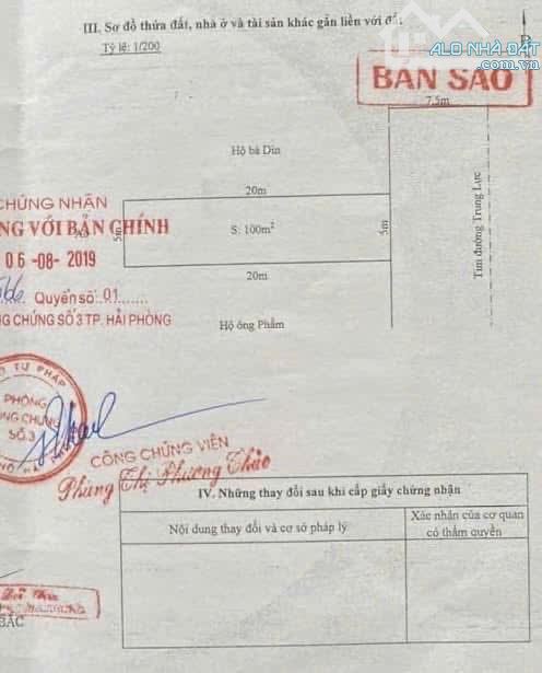 Bán đất mặt đường Trung Lực Đằng Lâm Hải An 7,15 tỷ