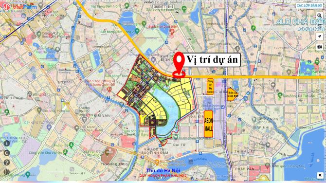 Giá từ 5x triệu/m2 nền liền kề KĐT mới Đại Kim Định Công mở rộng