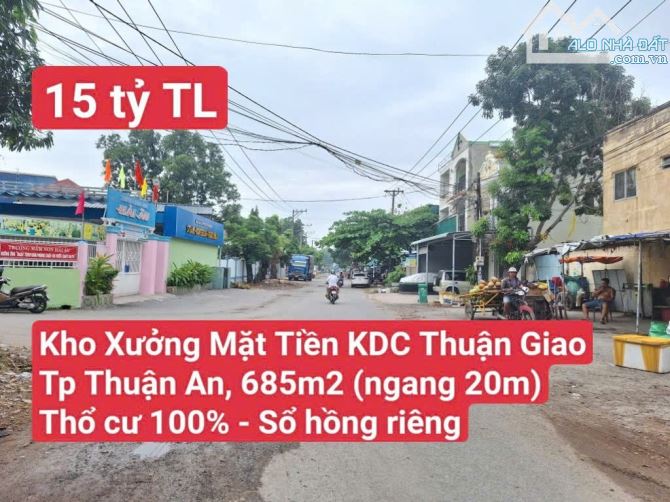 🆘 Kho Xưởng Mặt Tiền KDC Thuận Giao Gần Cao Tốc Mỹ Phước Tân Vạn Tp. Thuận An