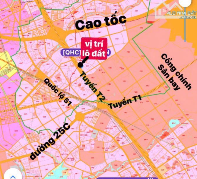 ĐẸP [1500m2] ONT, có 150m2 thổ, Xã Long An, ngay tuyến T2 vào sân bay Long Thành