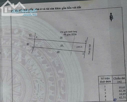 CHÍNH CHỦ BÁN LÔ ĐẤT VỊ TRÍ ĐẸP - MẶT TIỀN TỈNH LỘ 769, XÃ LỘ 25, HUYỆN THỐNG NHẤT,  ĐN