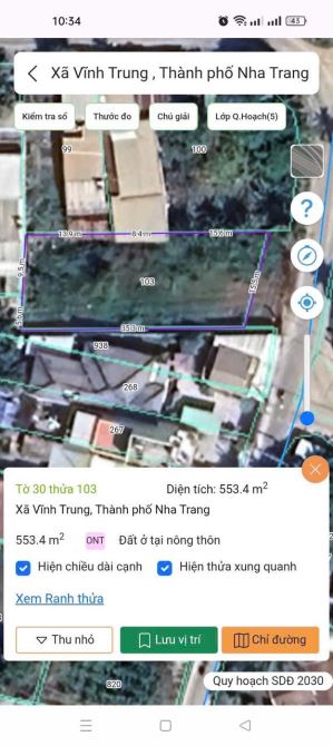 Bán lô đất mặt tiền cầu Xuân Sơn- Vĩnh Trung 553m2 giá 15tr/m2 - 2
