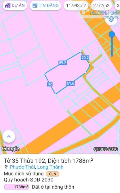 NGỘP [1,2 hecta] có 600m2 thổ cư, 3 mặt tiền đường nhựa, sát ngay nút giao cao tốc và QL51 - 4