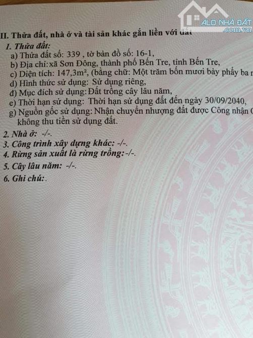 Bán 147m2 đất trung tâm thành phố bến tre đường oto - 5