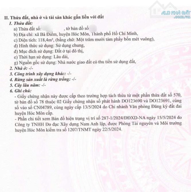 cần bán gấp căn nhà 118m2 ở Bà Điểm - Hóc Môn giá 730 triệu. - 7