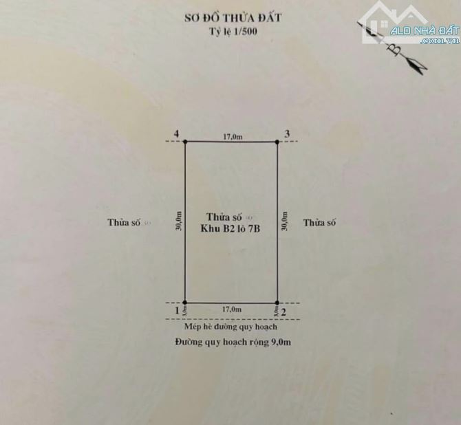 Bán 510m đất sau Phượng Chi 105 triệu lô 7B đường Lê Hồng Phong Ngô Quyền Hải Phòng