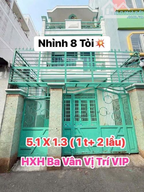 Tân Bình - Nhà hẻm Ba Vân, P14 - 2 Lầu cũ tiện sửa mới - Vị trí đẹp - Sổ hồng riêng