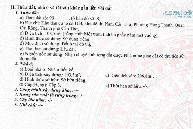 BÁN NHÀ 1 TRỆT 1 LẦU ( CÓ PHÒNG NGỦ TRỆT ) ĐƯỜNG SỐ 10 KDC DIỆU HIỀN CẦN THƠ - 3.7 TỶ - 11