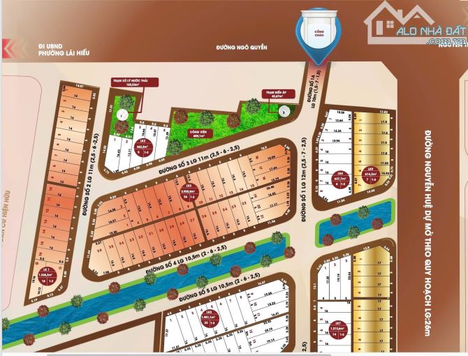 Nền đất KDC Lái Hiếu, đường Ngô Quyền TP Ngã 7, Hậu Giang, giá 950 triệu chốt gấp - 2