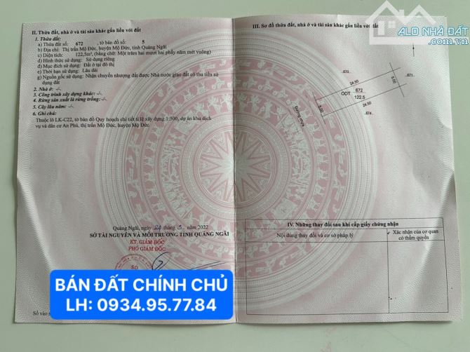 CHÍNH CHỦ BÁN ĐẤT QUẢNG NGÃI DIỆN TÍCH 122.5m2 - 3