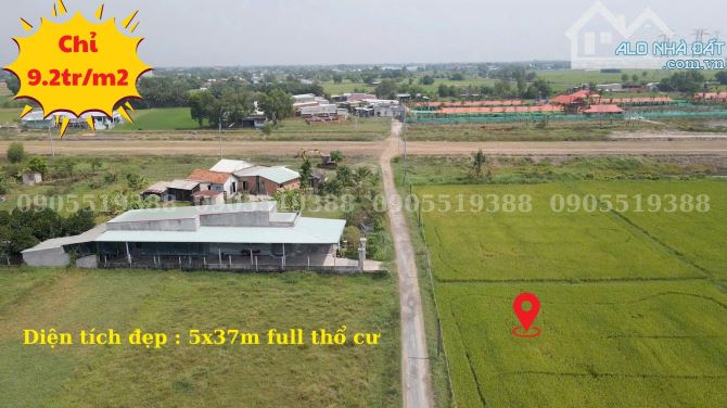 Đất Mặt tiền DT823D mở rộng 40m ngay Vin Hậu Nghĩa, chỉ từ 9tr/m2 - Giá Đầu Tư F0 !! - 5