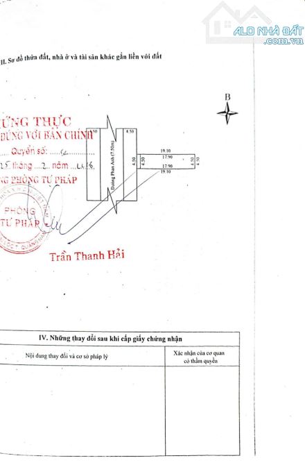 Cần bán lô đất mặt tiền đường 7m5 Phan Anh - Gần Ngã ba Tố Hữu