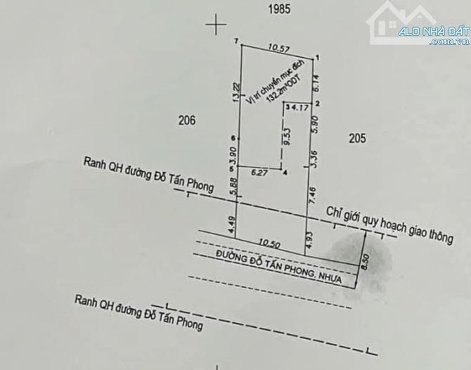 Bán đất mặt tiền Đỗ Tấn Phong 288m ngang 10,5m