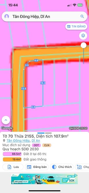 Bán đất 108m ngang 6,8m tặng thêm 5 phòng trọ trên đất