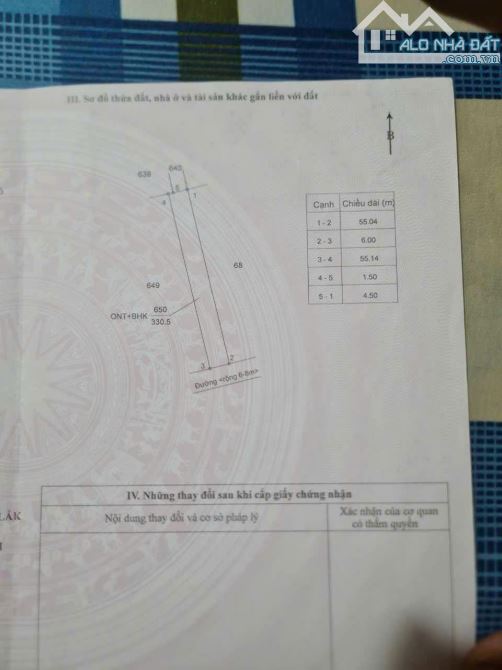 DIỆN TÍCH ĐẸP N4 BUÔN JU XÃ EATU : 6 × 55 ( 330MV )